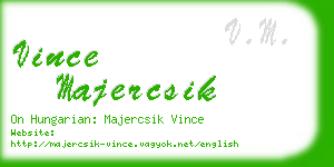 vince majercsik business card